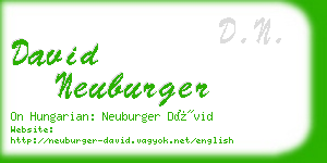 david neuburger business card